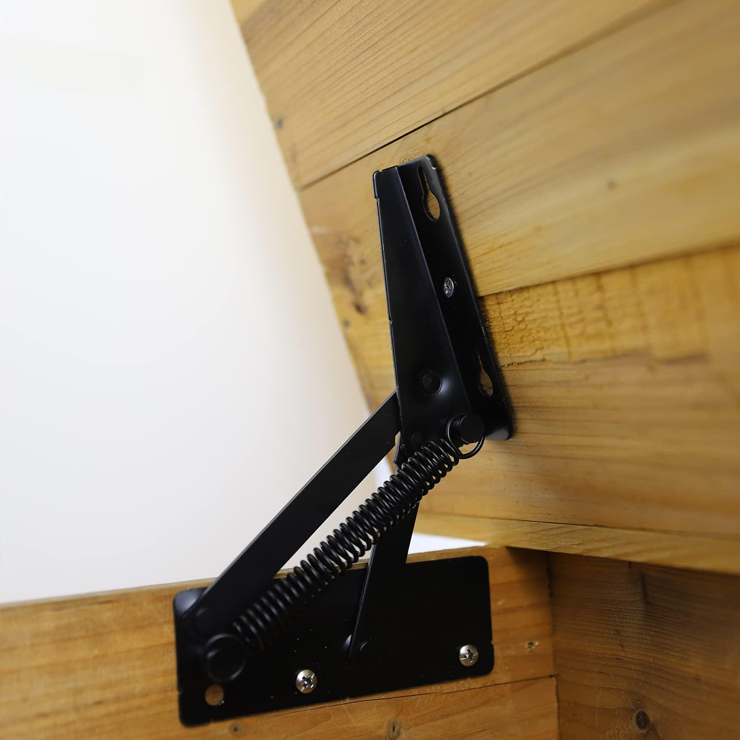 Used Furniture Hardware - 80-Degree Foldable Lift Stand, Black Spring