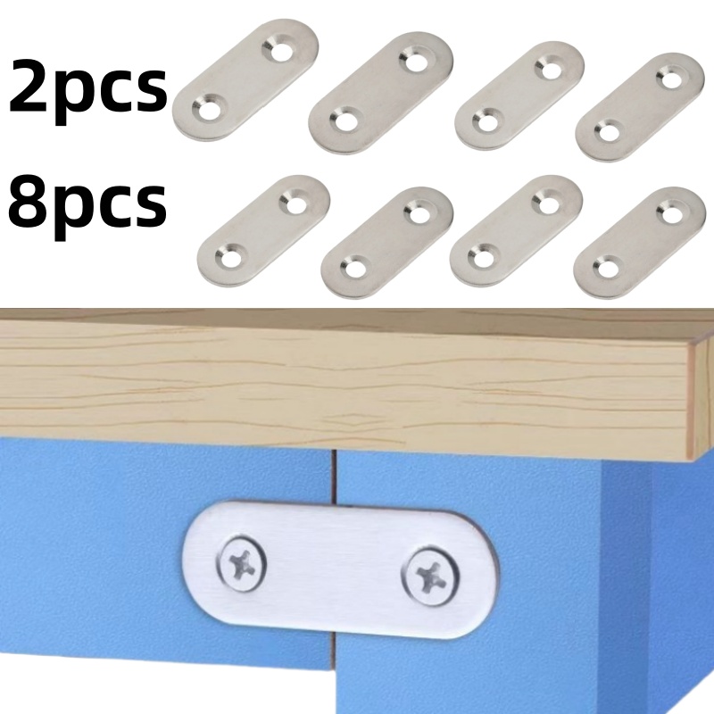 Used Furniture Hardware - 2/8PCS straight bracket, repair board fixed