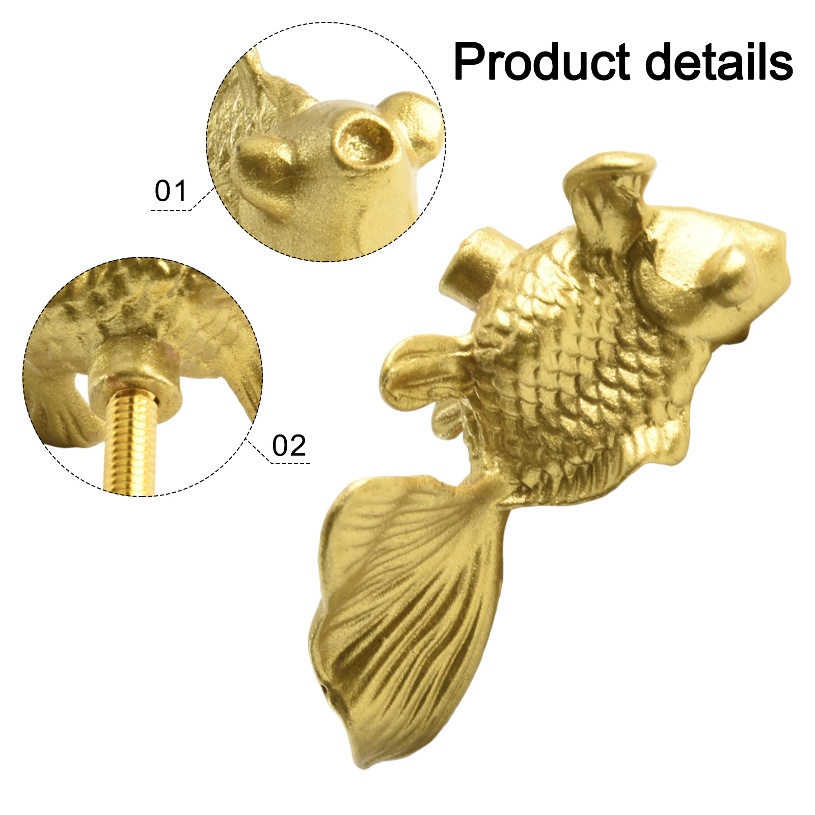 Goldfish Cabinet Handles Brass - Unique Furniture Hardware Pulls avis et prix