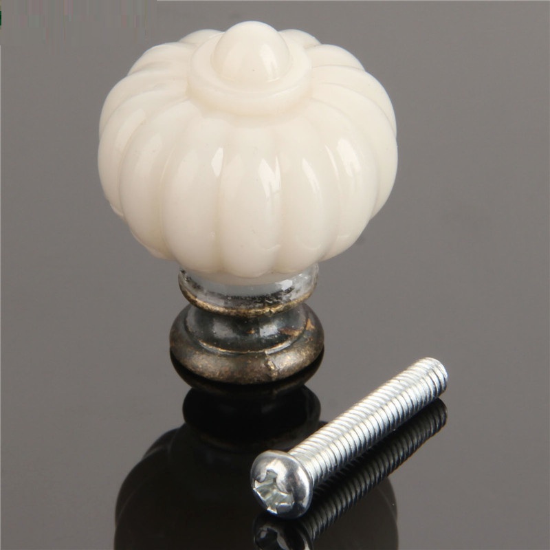 1Pc Acrylic Ivory White Pumpki - Furniture Hardware Pulls avis et prix