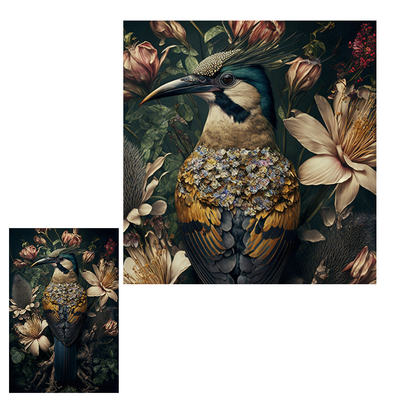 Retro Flower Bird Posters and  - Furniture Paradise & Hardware Ghaziabad avis et prix