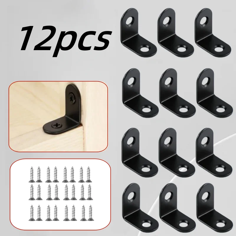 12pcs black metal right angle  - Used Furniture Hardware avis et prix