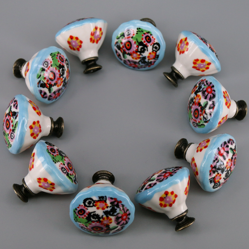 10PCS Colored Ceramic Knobs Un - Unique Furniture Hardware Pulls avis et prix