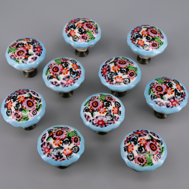 10PCS Colored Ceramic Knobs Un - Unique Furniture Hardware Pulls avis et prix