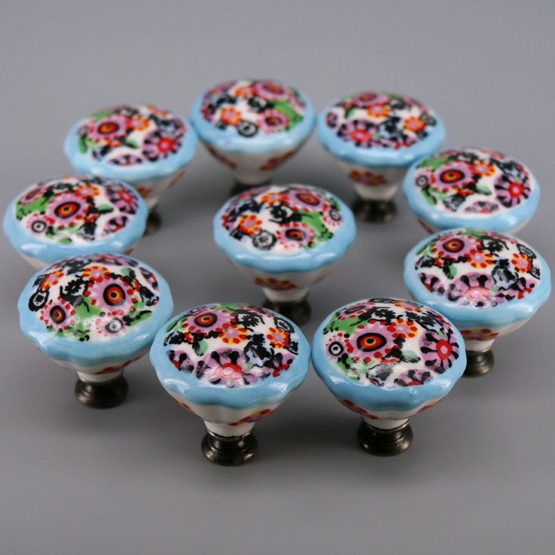 10PCS Colored Ceramic Knobs Un - Unique Furniture Hardware Pulls avis et prix