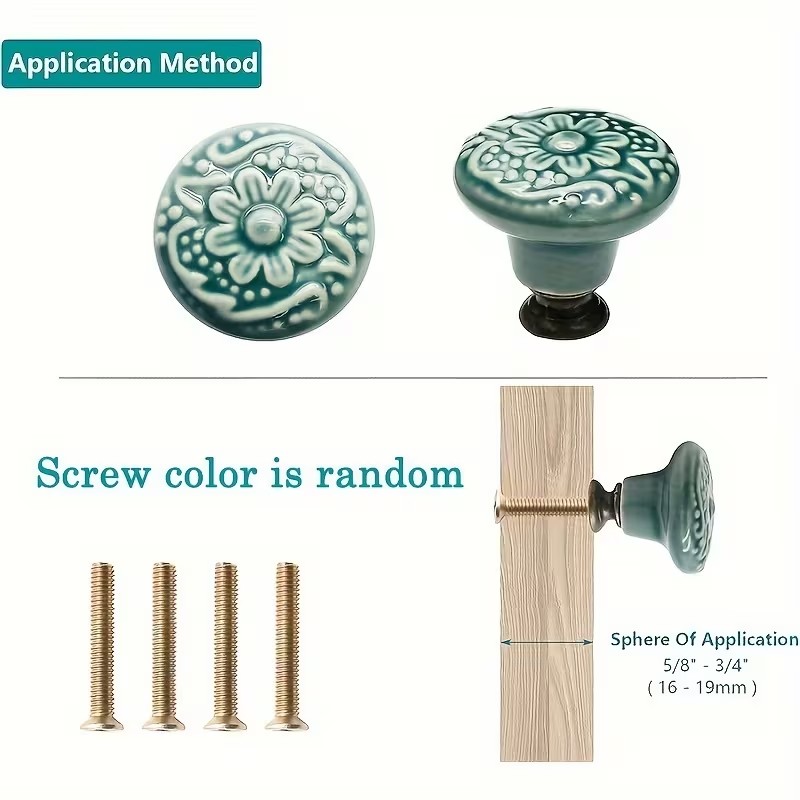 12pcs Ceramic Cabinet Knobs, F - Furniture Hardware Pulls avis et prix