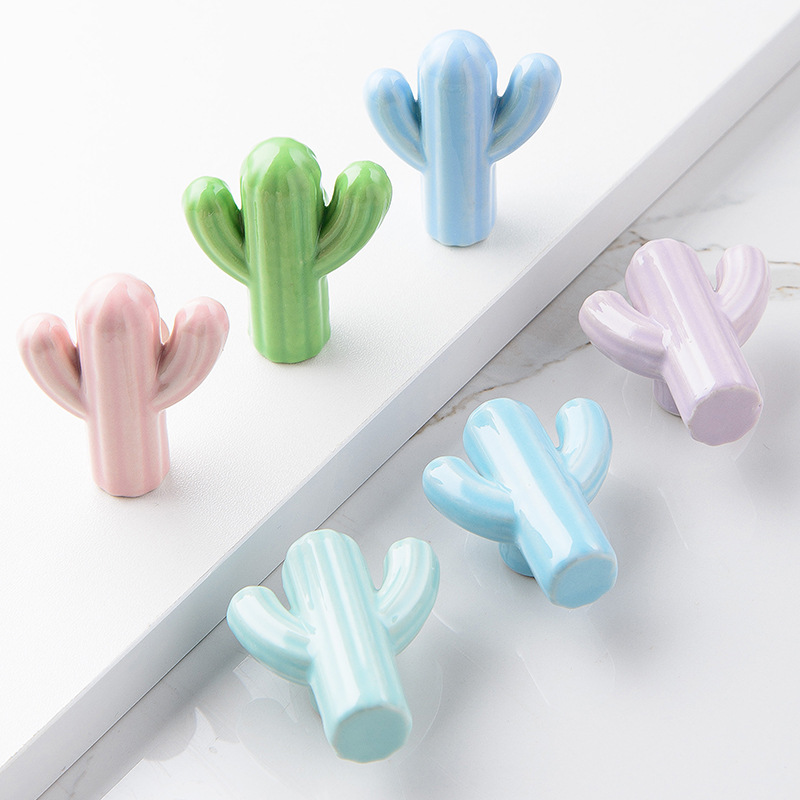1/4pcs Colorful Ceramic Cactus - Unique Furniture Hardware Pulls avis et prix