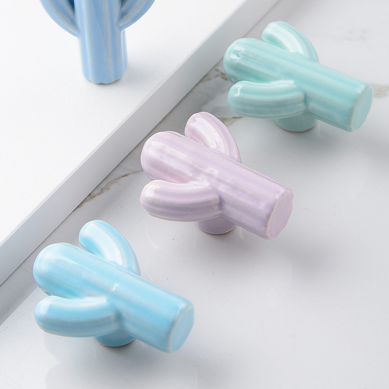 1/4pcs Colorful Ceramic Cactus - Unique Furniture Hardware Pulls avis et prix