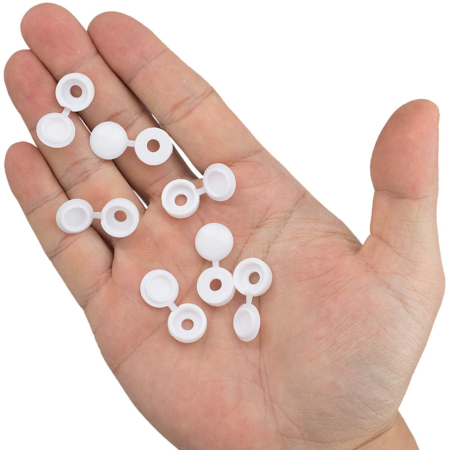 White Hinged Plastic Screw Cap - Furniture Hardware Replacement Parts avis et prix