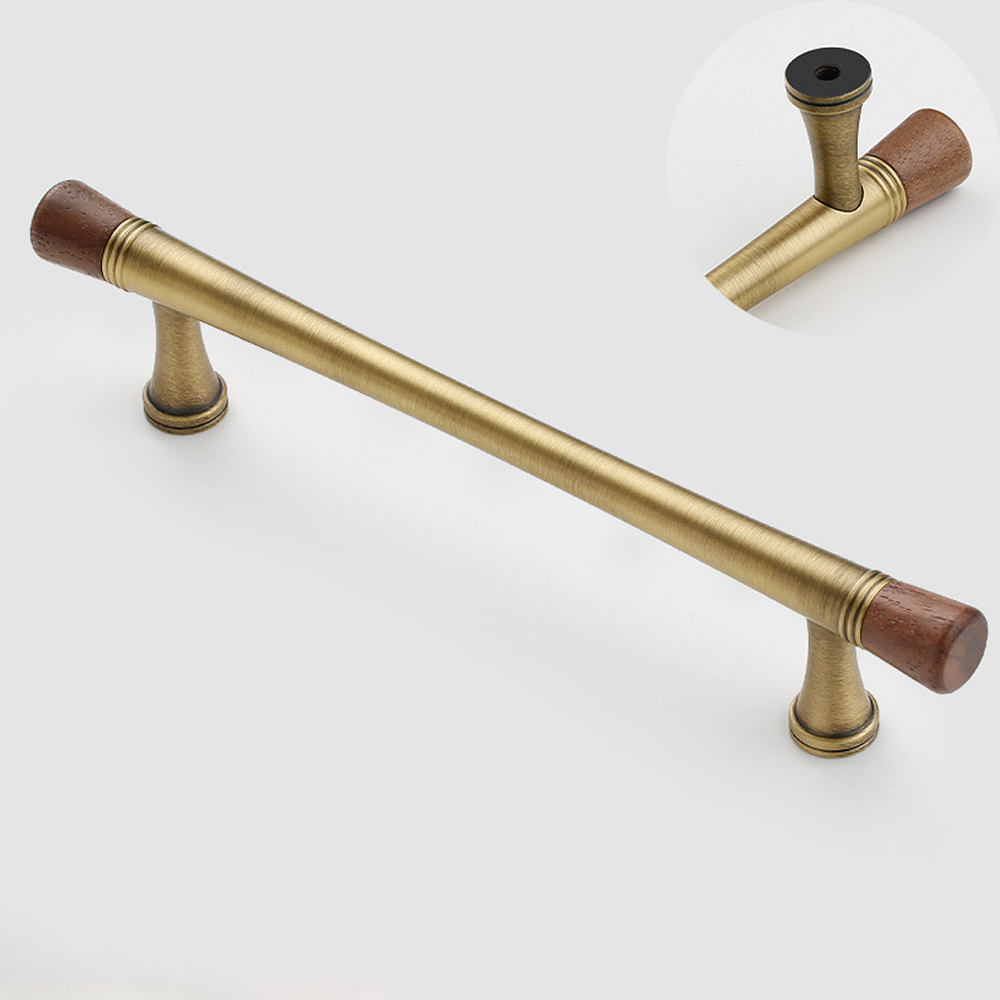Vintage Walnut Brass Handle Ro - Vintage Furniture Hardware Pulls avis et prix