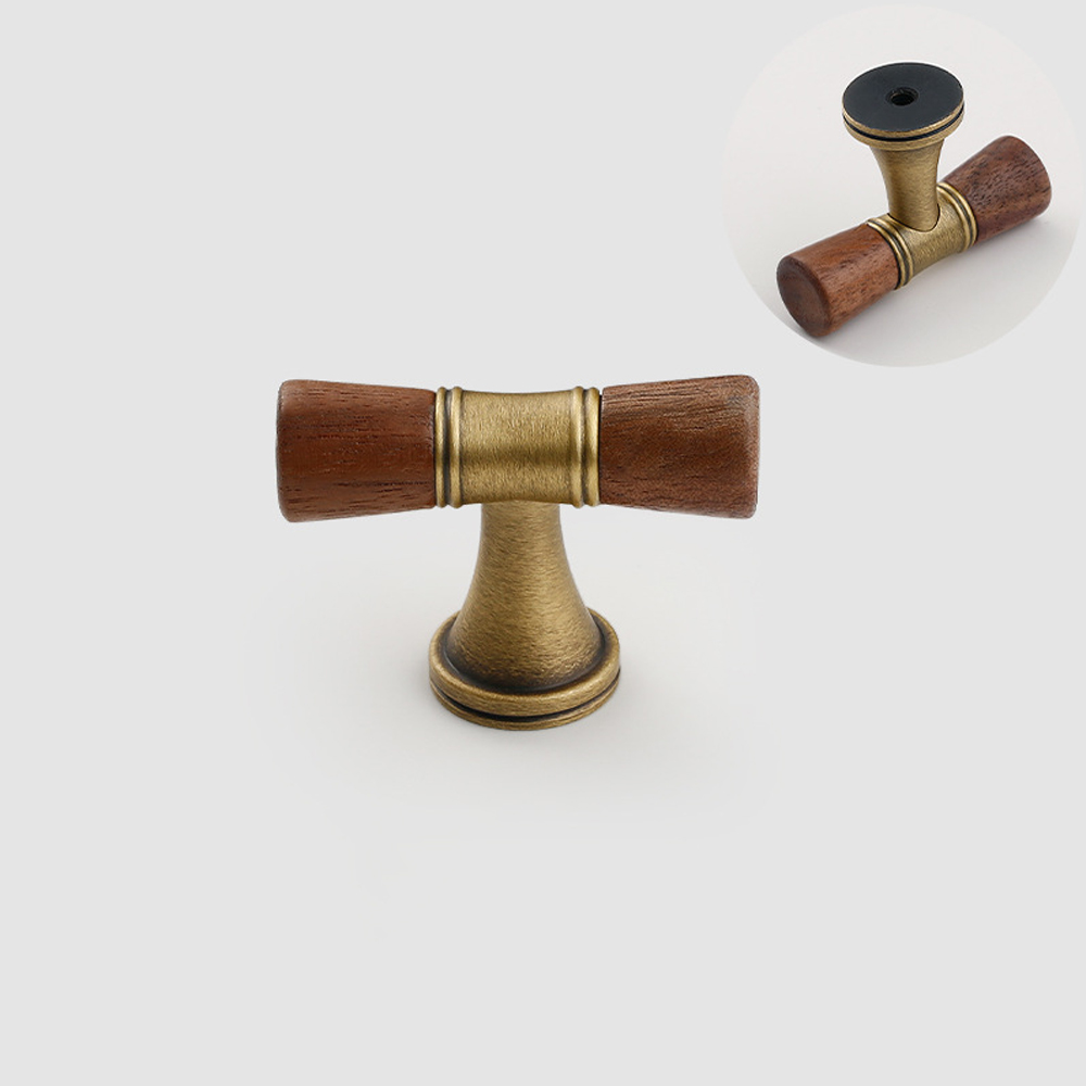 Vintage Walnut Brass Handle Ro - Vintage Furniture Hardware Pulls avis et prix