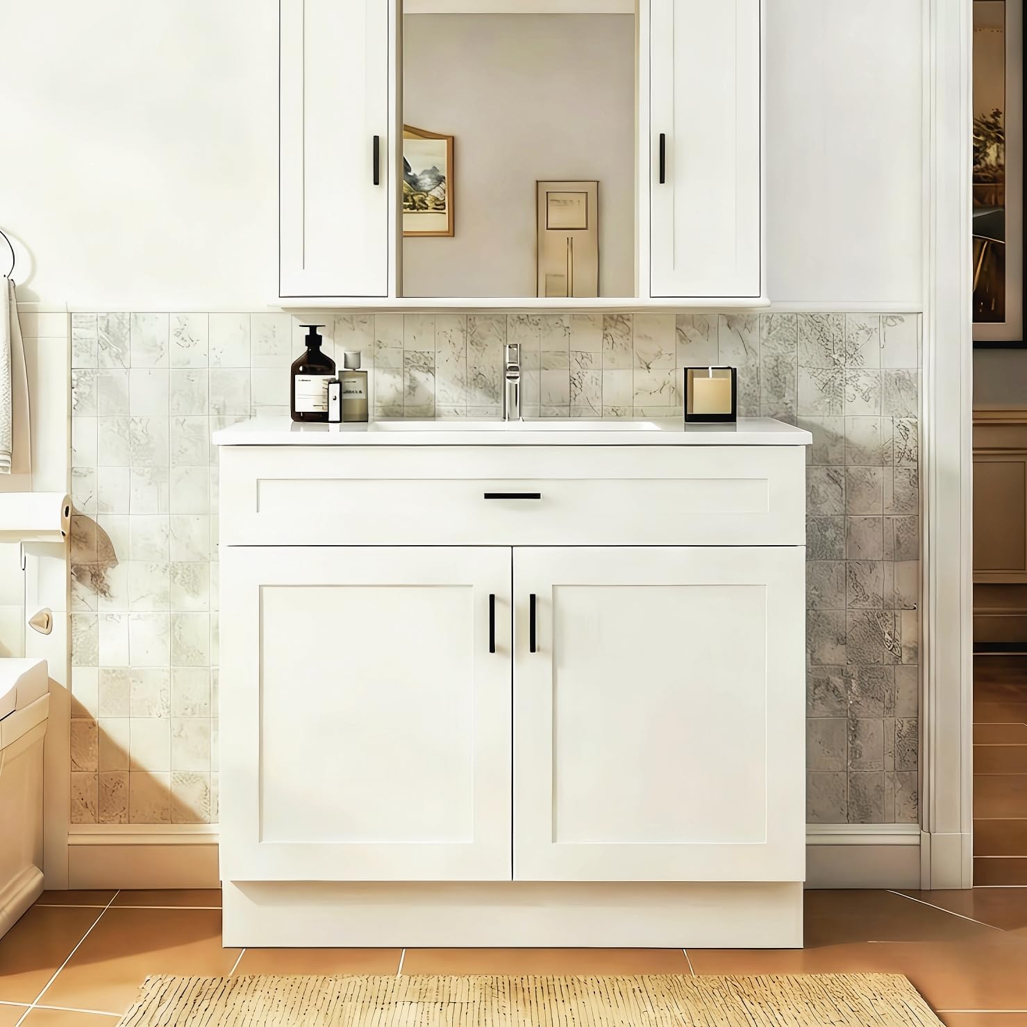 36 Inch Bathroom Vanity with S - Soft Close Hinge avis et prix