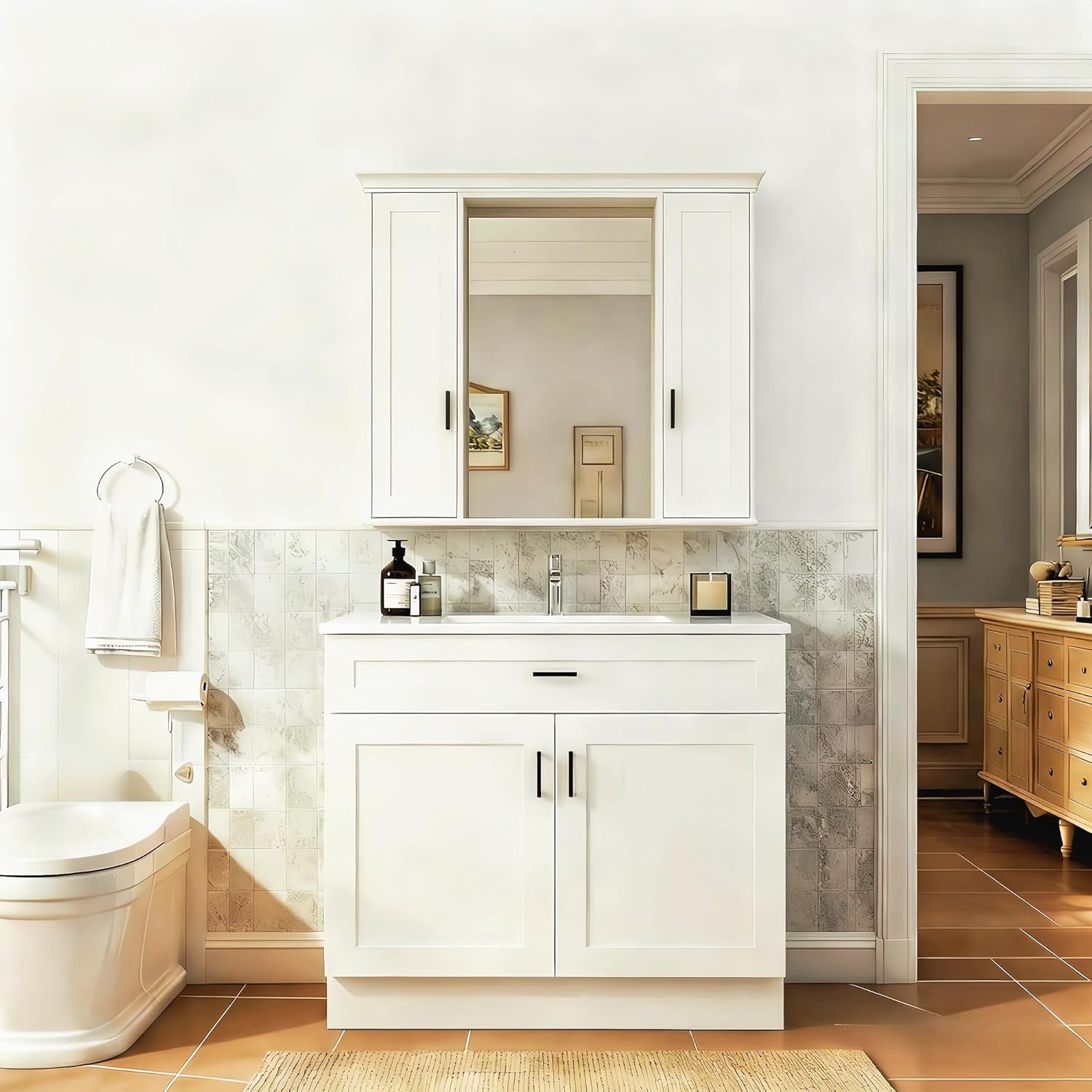 36 Inch Bathroom Vanity with S - Soft Close Hinge avis et prix