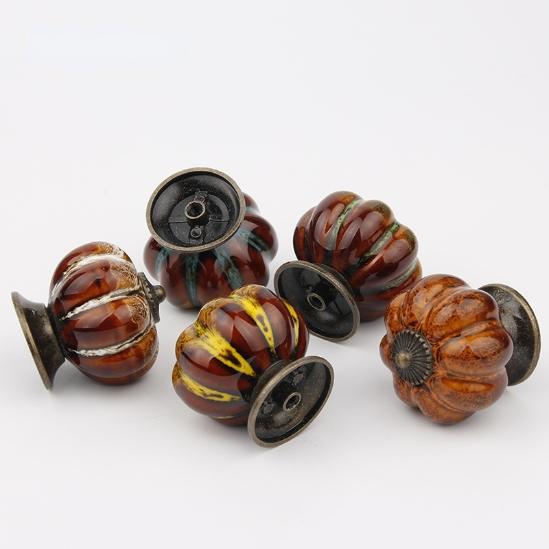 Pumpkin Ceramic Handle for Cab - Vintage Furniture Hardware Pulls avis et prix