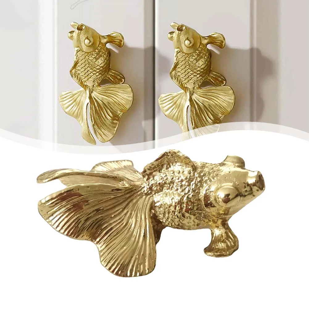 1pc Goldfish Knob Solid Brass  - Unique Furniture Hardware Pulls avis et prix