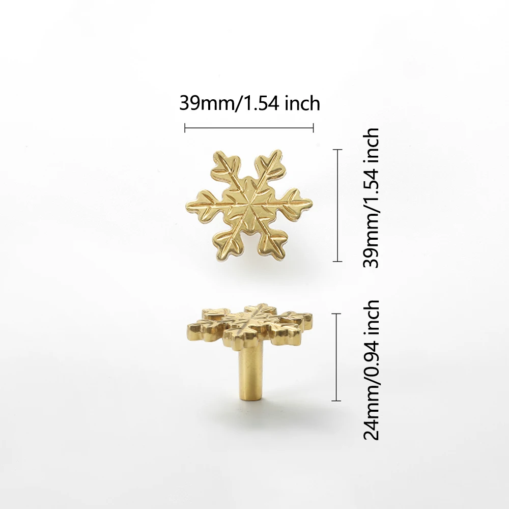 Snowflake Brass Cabinet Door K - Unique Furniture Hardware Pulls avis et prix