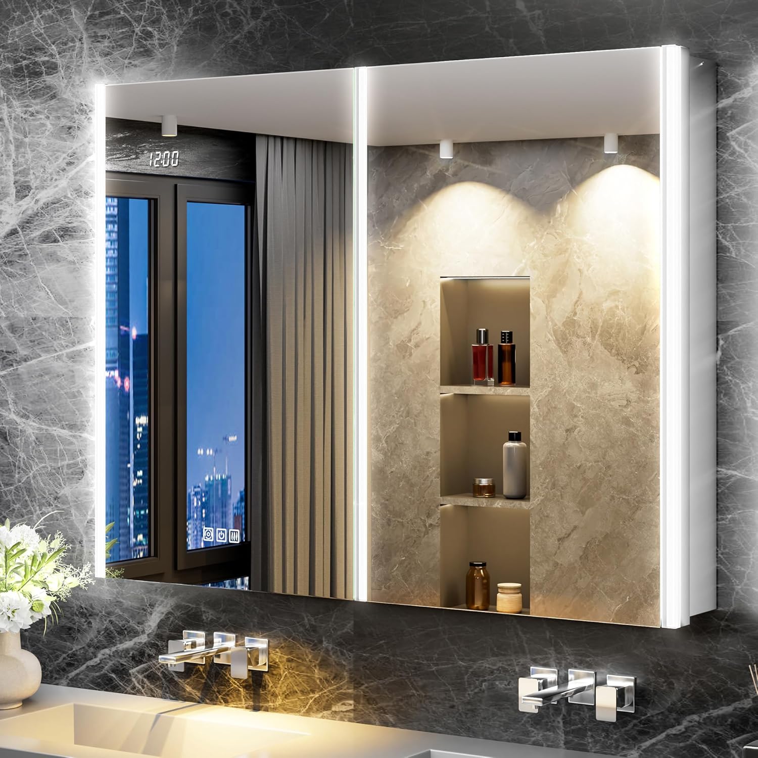 42x32 Lighted Medicine Cabinet - Soft Close Hinge avis et prix